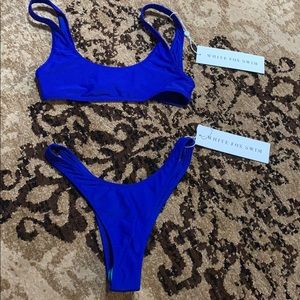 NWT White Fox Boutique Electric Blue bikini XS/S